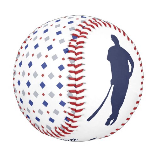 Diamond Pattern MVP Keepsake Personalized Baseball
