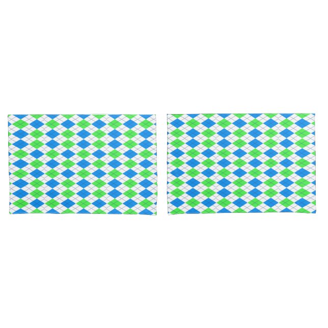 Diamond Pattern Pillow Cases (Front-Set)