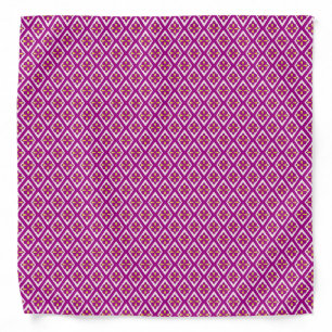 Diamond pattern - plum and pink bandana