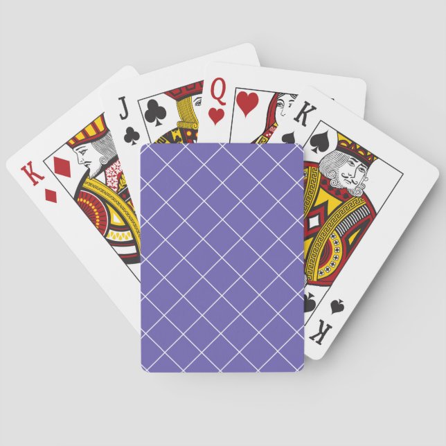 Diamond Pattern purple Poker Cards (Back)