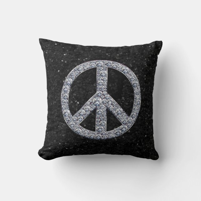 Diamond Peace Sign Pillow (Front)