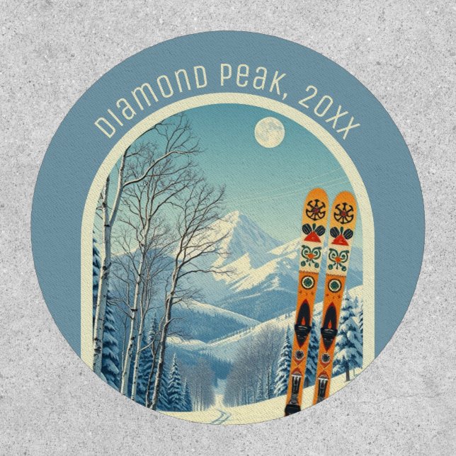Diamond Peak Lake Tahoe ski holiday souvenir  Patch (Front)