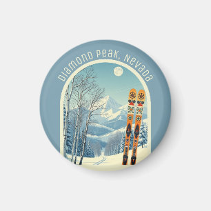Diamond Peak Nevada Lake Tahoe ski souvenir  Magnet