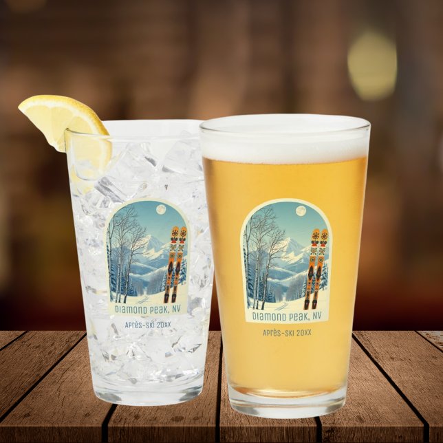Diamond Peak Nevada vacation après ski beer glass (Creator Uploaded)