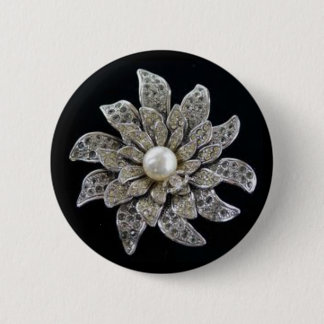 Diamond & Pearl Brooch Button
