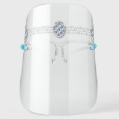 Diamond Pearl Princess Tiara Headband Face Shield (Front)