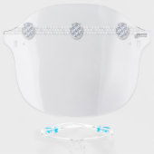 Diamond Pearl Princess Tiara Headband Face Shield (Front w/Glasses)