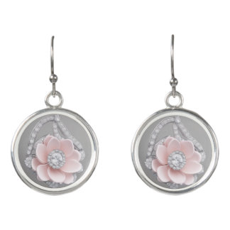 DIAMOND & PEONY EARRINGS