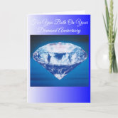 Happy 60th Anniversary Card Diamond, 2 Love Birds, Zazzle