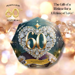 Diamond Personalized 60th Anniversary Gifts Brand<br><div class="desc">Beautiful 60th wedding anniversary gift for a couple who have been married for sixty years and are celebrating their Diamond Wedding Anniversary. Add names,  date to commemorate this wonderful occasion and gift to parents,  grandparents,  greatgrandparents,  colleagues,  family and friends.</div>