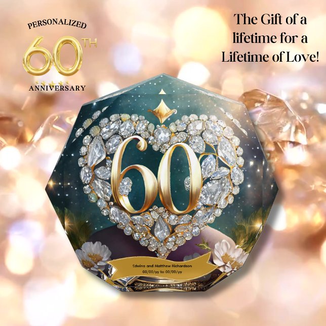 Diamond Personalized 60th Anniversary Gifts Brand (Creator Uploaded)
