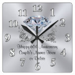 Diamond Personalized 60th Anniversary Gifts CLOCK Diamond Personalized 60th Anniversary Gifts CLOCK
