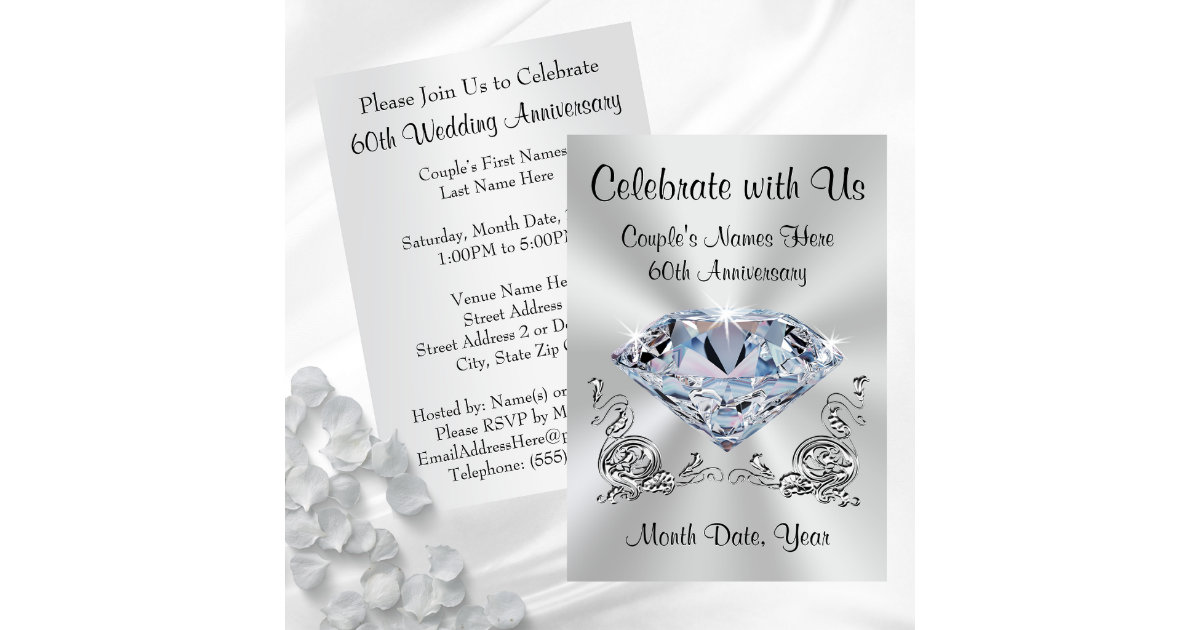 We Still Do Diamond 60th Wedding Anniversary Invitations