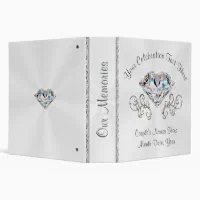 Diamond Personalized Wedding Photo Albums Binder