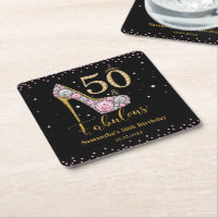 Diamond Pink Gold Fifty and Fabulous 50th Birthday