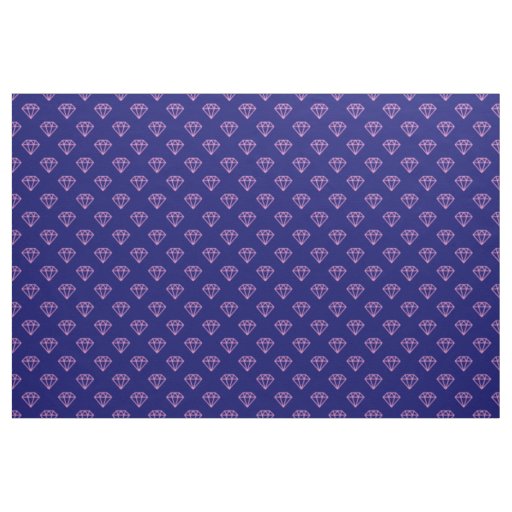 Diamond - Pink on Deep Navy Fabric