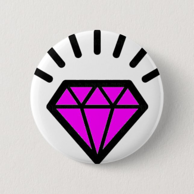diamond-pink pinback button (Front)