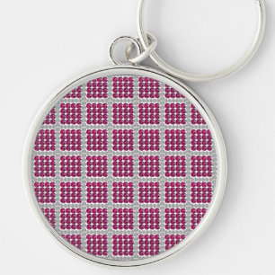 Diamond Pink Tourmaline Keychain