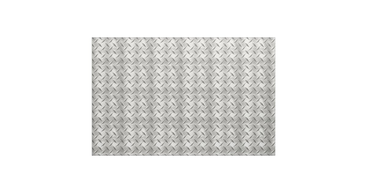 Diamond Plate 1 Custom Fabric | Zazzle