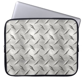 Diamond Plate 1 Laptop Sleeve by Ronspassionfordesign at Zazzle