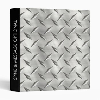 Diamond Plate 1 Options Binder by Ronspassionfordesign at Zazzle