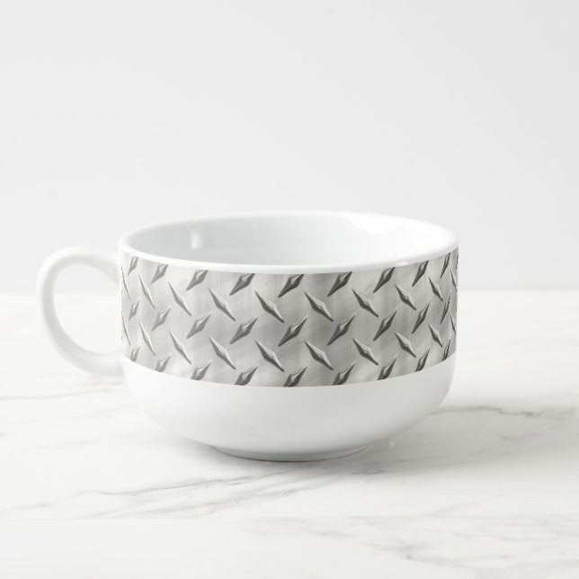 Diamond Plate 1 Soup Mug (Right)