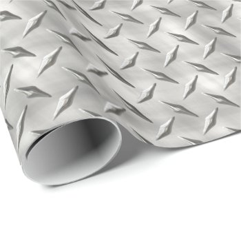 Diamond Plate 1 Wrapping Paper by Ronspassionfordesign at Zazzle