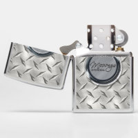 Diamond Plate 3-7 Image Options Zippo Lighter | Zazzle