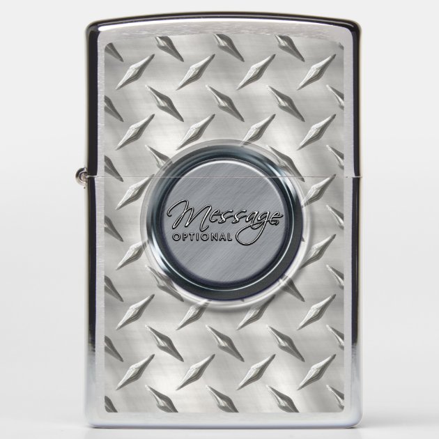 Diamond Plate 3-7 Image Options Zippo Lighter | Zazzle