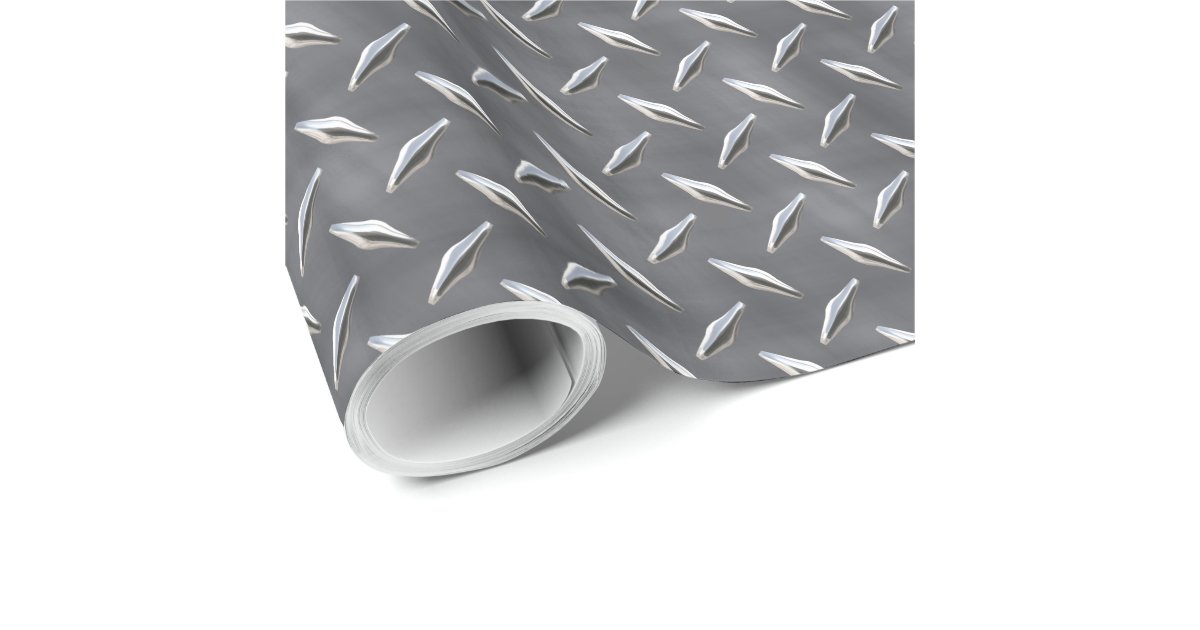 Diamond Plate 3 Wrapping Paper Zazzle