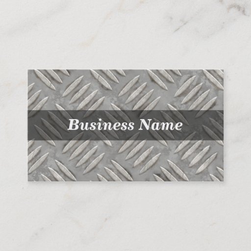 Customizable Diamond Plate Background Business Card Templates