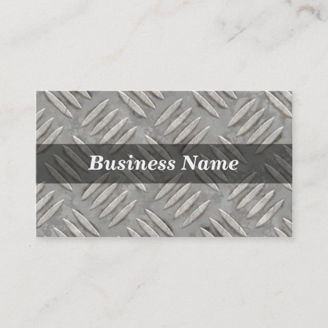 Diamond Plate Background Business Card (Front)
