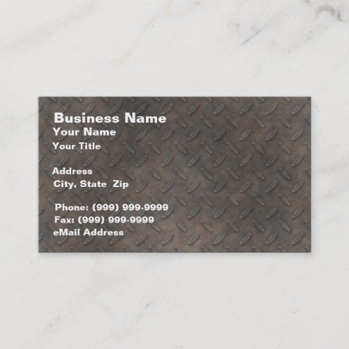 Diamond Plate Background Business Card