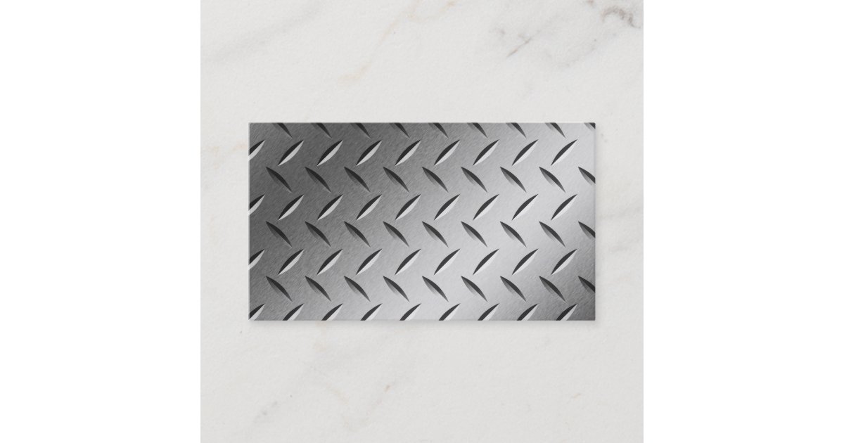 Diamond Plate Brushed Metal Business Cards Zazzle