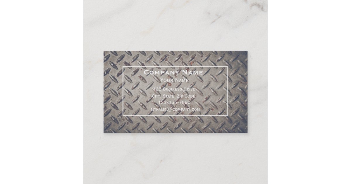 Diamond Plate Business Card Zazzle