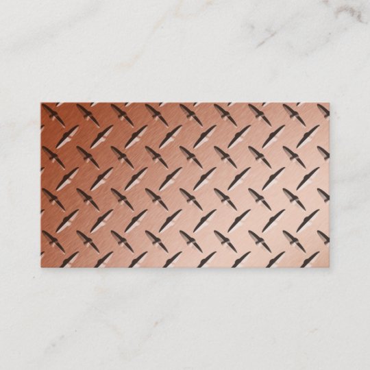 Diamond Plate Copper Business Cards