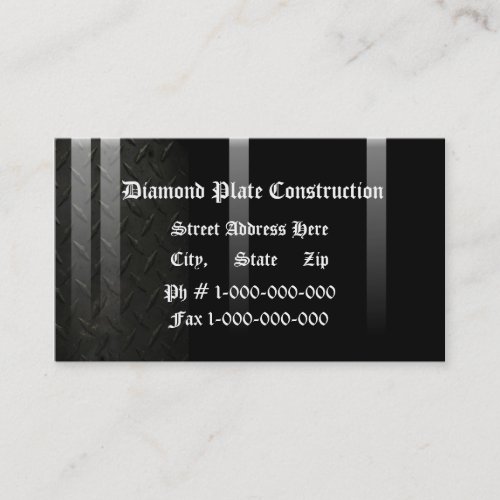 Diamond Plate Design Business Card Template