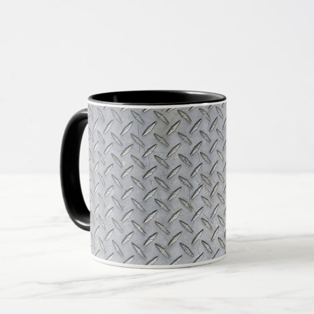 Diamond Plate Design Coffee Mug (Front Left)