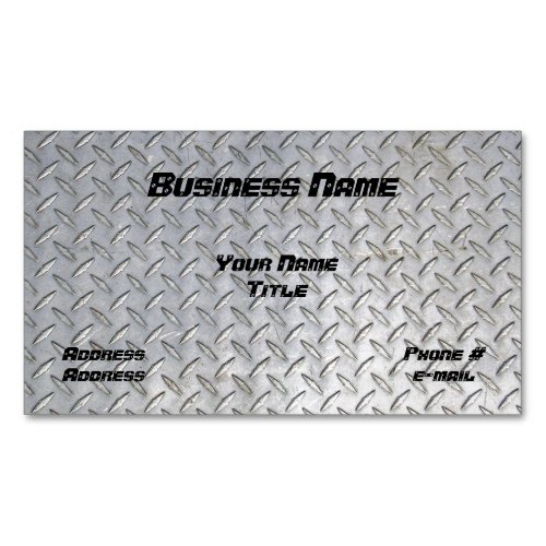 Diamond Plate Design Magnetic business Card