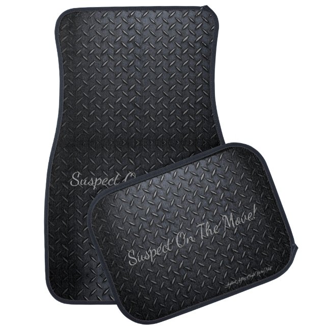 Diamond Plate Design on Car Floor Mat (Set)