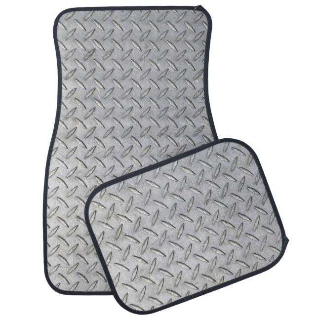 Diamond Plate Design Set of Car Mats (Set)