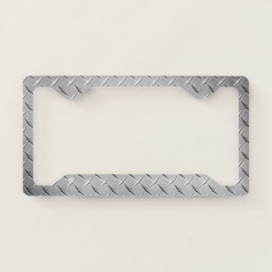 Diamond Plate Look License Plate Cover