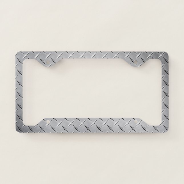 Diamond Plate Look License Plate Cover (Front)