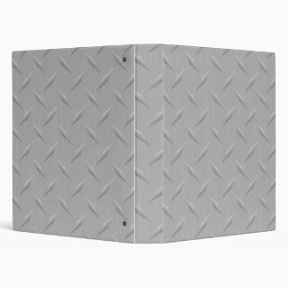 Diamond Plate Metal 3 Ring Binder