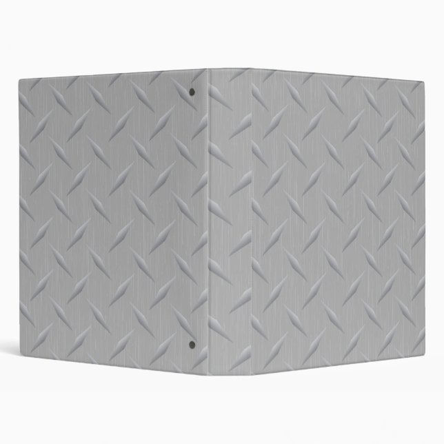 Diamond Plate Metal 3 Ring Binder (Background)