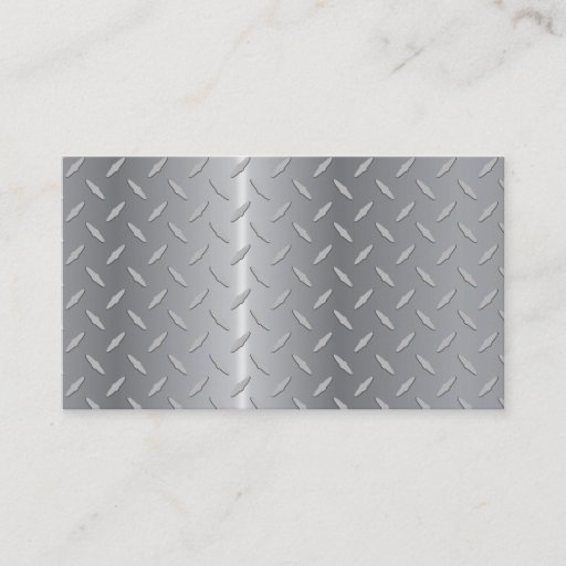 Customizable Diamond plate metal.ai business card templates