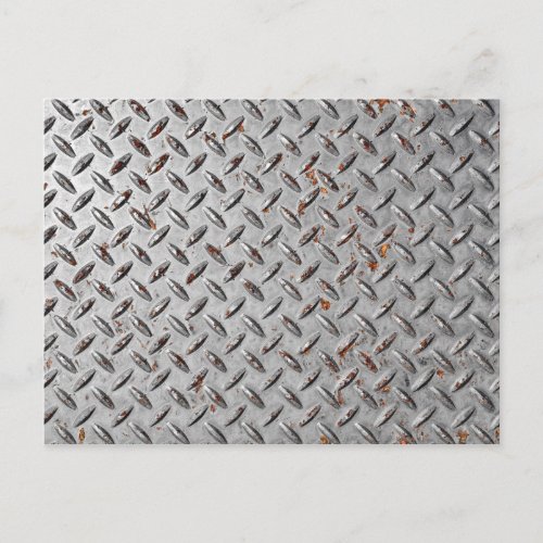 Diamond Plate Metal Background Postcard