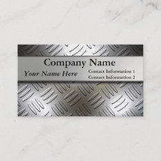 Diamond Plate Metal Look Business Cards at Zazzle