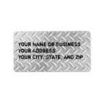 Diamond Plate Metal Pattern Address Label Sheet at Zazzle