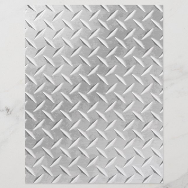 Diamond Plate Metal Pattern Scrapbook Paper (Front)